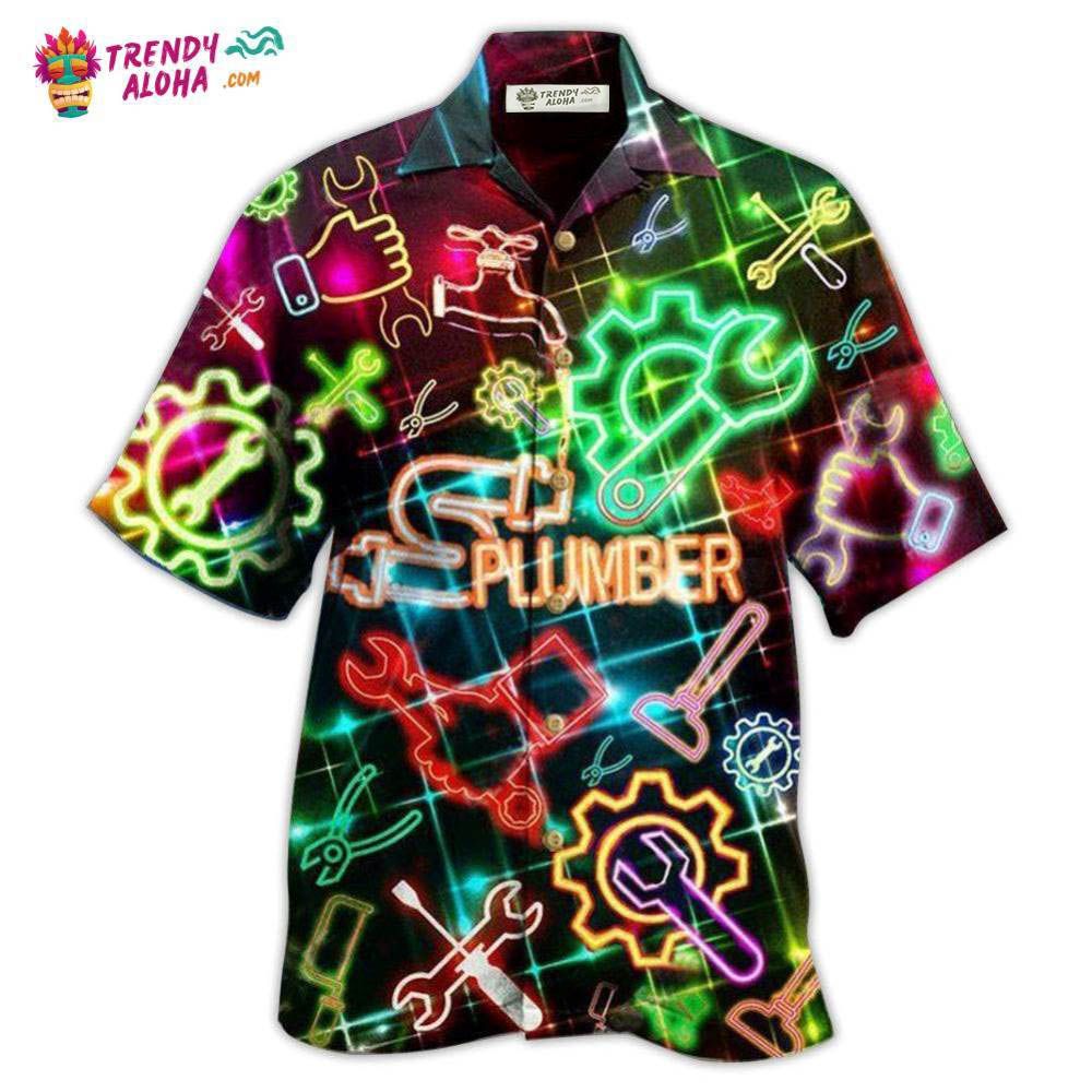 Plumber Amazing Neon Hawaiian Shirt – Trendy Aloha Plumber Amazing Neon Hawaiian Shirt – Trendy Aloha