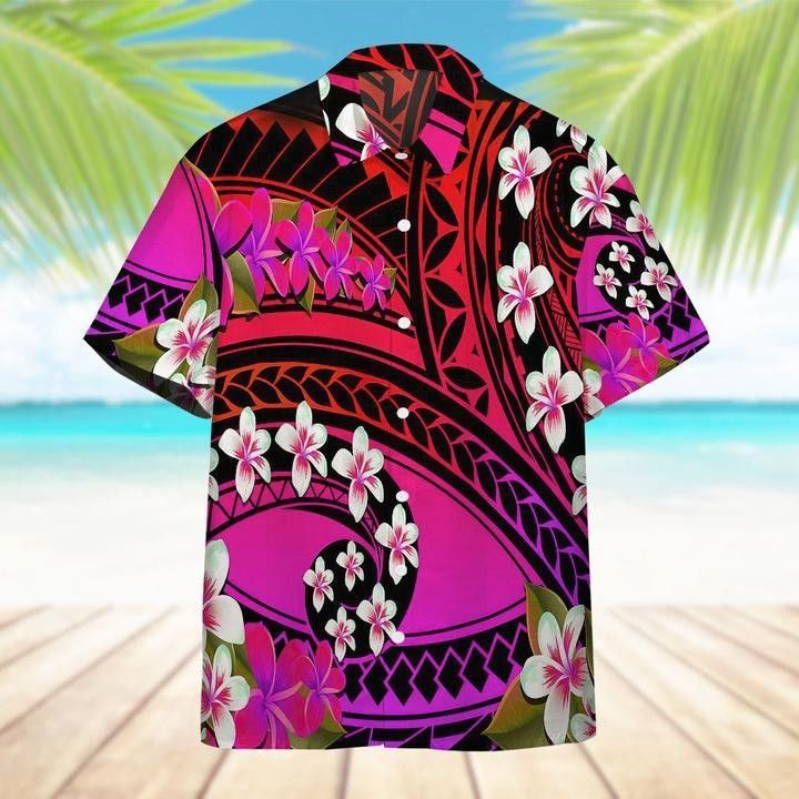 Plumeria Polynesian Purple Trendy Hawaiian Shirt
