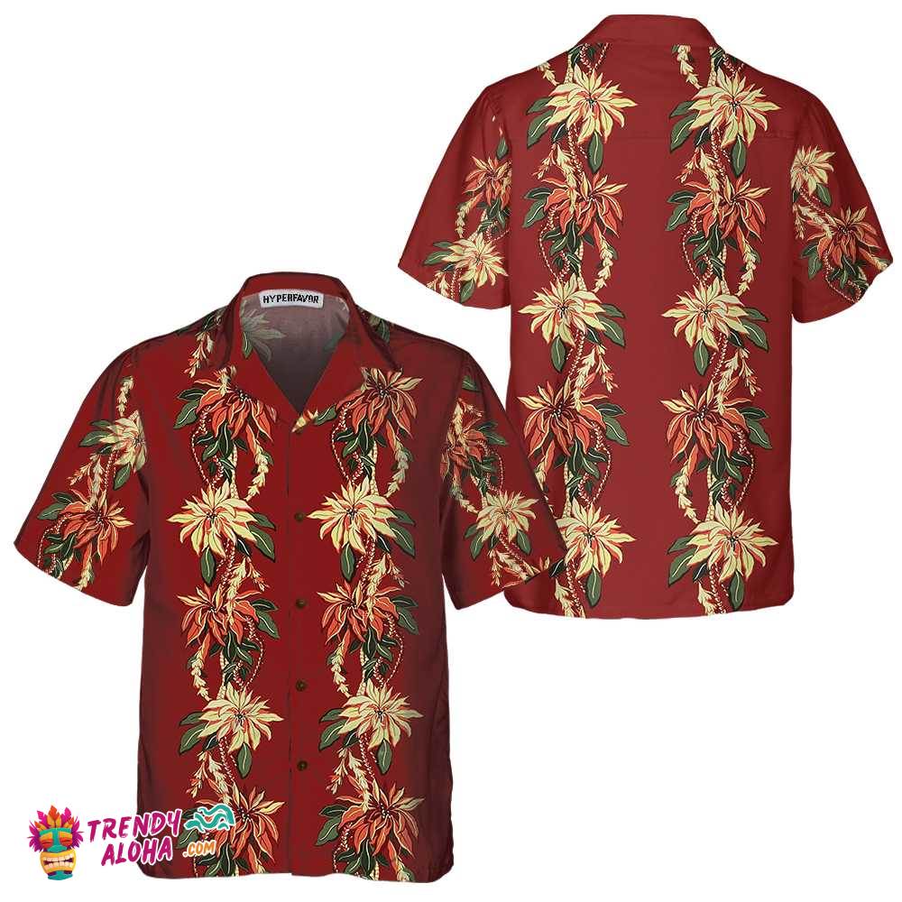 Poinsettia Christmas Hawaiian Shirt, Vintage Christmas Shirt, Best Christmas Gift Ideas Poinsettia Christmas Hawaiian Shirt, Vintage Christmas Shirt, Best Christmas Gift Ideas