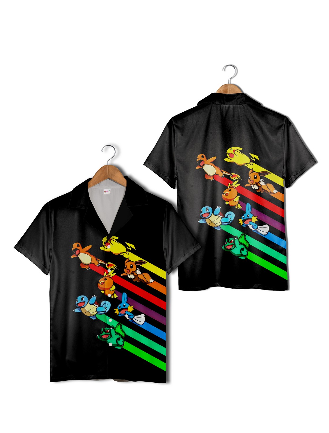 Pokemon Character Rainbow Colors Hawaiian Shirt Vibrant Tropical Aloha Shirt Pokemon Character Rainbow Colors Hawaiian Shirt Vibrant Tropical Aloha Shirt