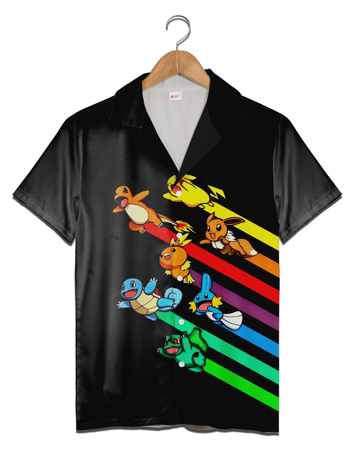 Pokemon Character Rainbow Colors Hawaiian Shirt Vibrant Tropical Aloha Shirt