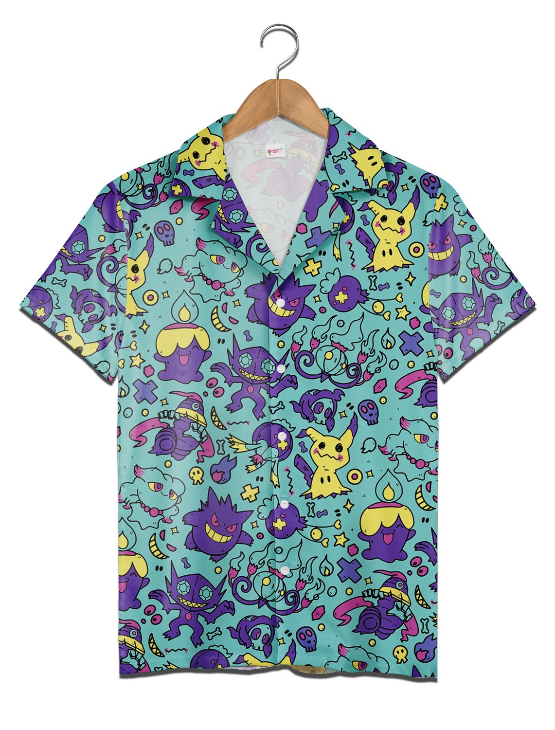 Pokemon Gengar Kawaii Funny Hawaiian Shirt Aloha Beach Shirt Set Pokemon Gengar Kawaii Funny Hawaiian Shirt Aloha Beach Shirt Set