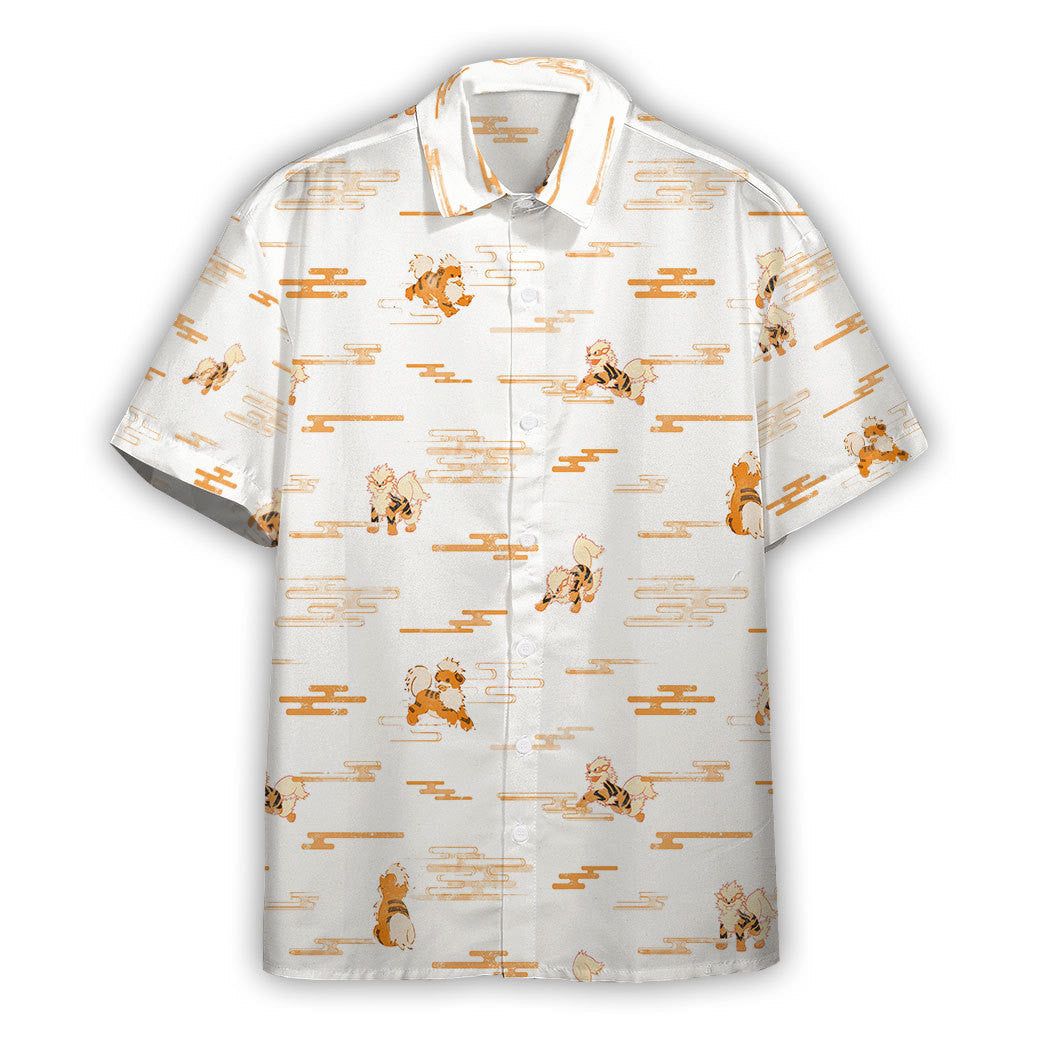 Pokemon Hawaiian Shirt Arcanine Evolution White Hawaii Shirt Pokemon Aloha Shirt Pokemon Hawaiian Shirt Arcanine Evolution White Hawaii Shirt Pokemon Aloha Shirt