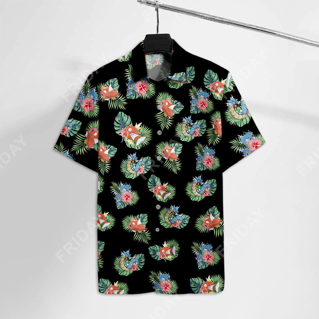 Pokemon Hawaiian Shirt Pokemon Magikarp Gyarados Black Hawaii Aloha Shirt Pokemon Hawaii Shirt