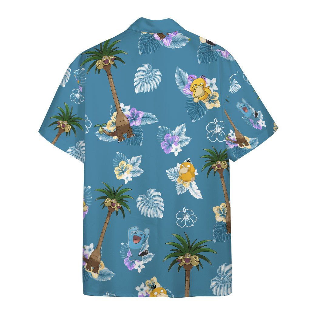 Pokemon Hawaiian Shirt Tropical Alolan Exeggutor Hawaii Shirt Pokemon Aloha Shirt
