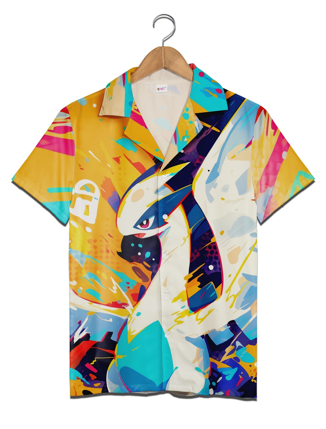 Pokemon Lugia Hawaiian Shirt Tropical Aloha Shirt for Men and Women Vintage Summer Beach Shirt