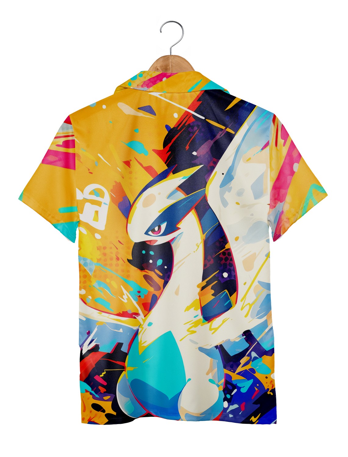 Pokemon Lugia Hawaiian Shirt Tropical Aloha Shirt for Men and Women Vintage Summer Beach Shirt