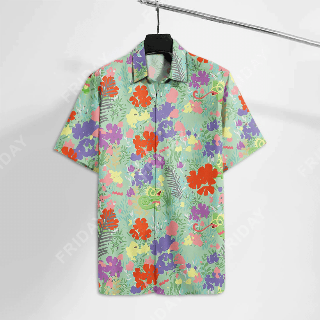 Pokemon Trendy Hawaiian Shirt Kecleon Pokemon Green Hawaii Aloha Shirt Pokemon Hawaii Shirt 2022