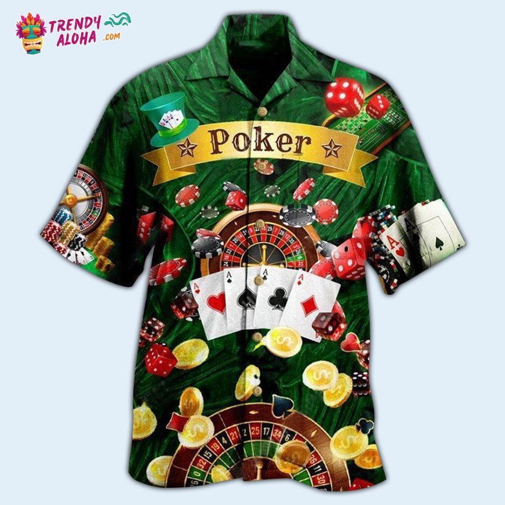 Poker Gambling Born To Play Poker Forced To Work Hawaiian Shirt – Trendy Aloha