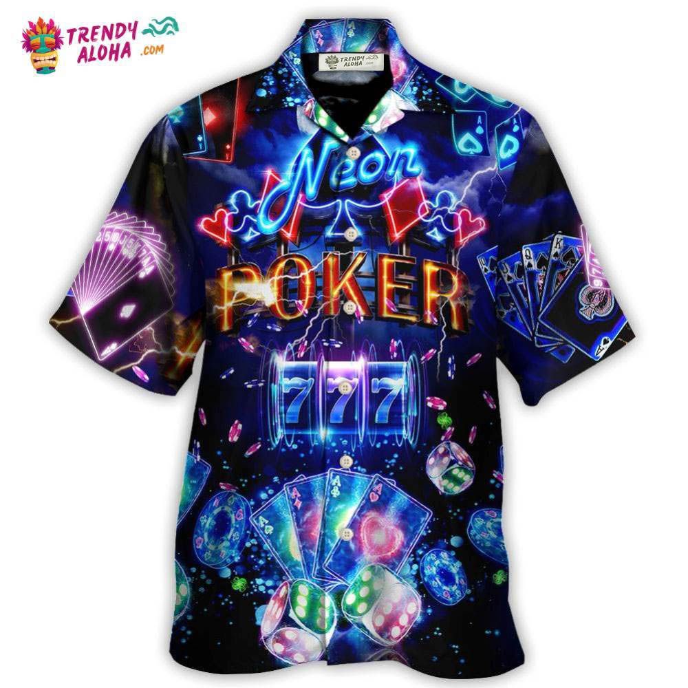 Poker Neon Casino Slot Machine With Jackpot Hawaiian Shirt – Trendy Aloha Poker Neon Casino Slot Machine With Jackpot Hawaiian Shirt – Trendy Aloha