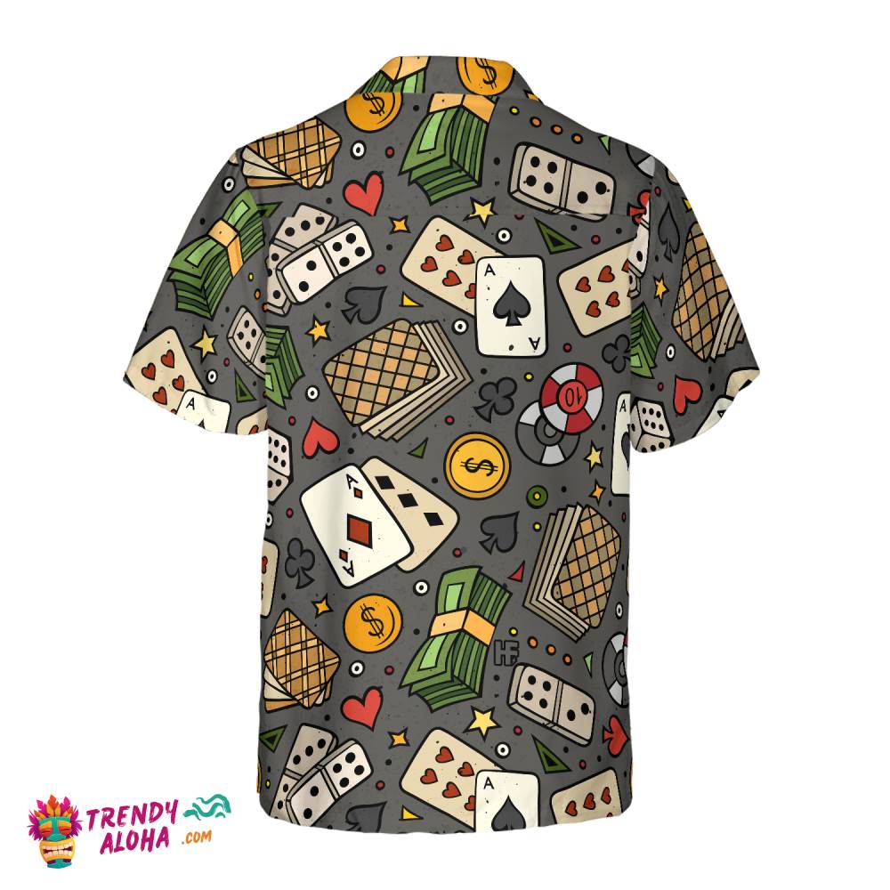 Poker Seamless Pattern 02 Hawaiian Shirt