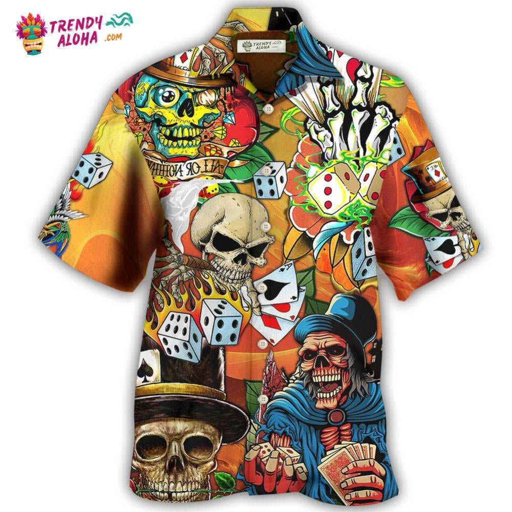 Poker Skull Life Style Hawaiian Shirt – Trendy Aloha Poker Skull Life Style Hawaiian Shirt – Trendy Aloha