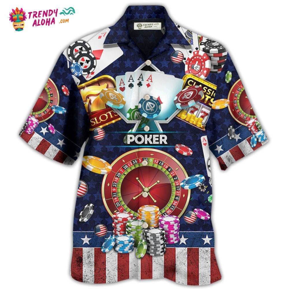 Poker Us Flag Independence Day Hawaiian Shirt – Trendy Aloha Poker Us Flag Independence Day Hawaiian Shirt – Trendy Aloha