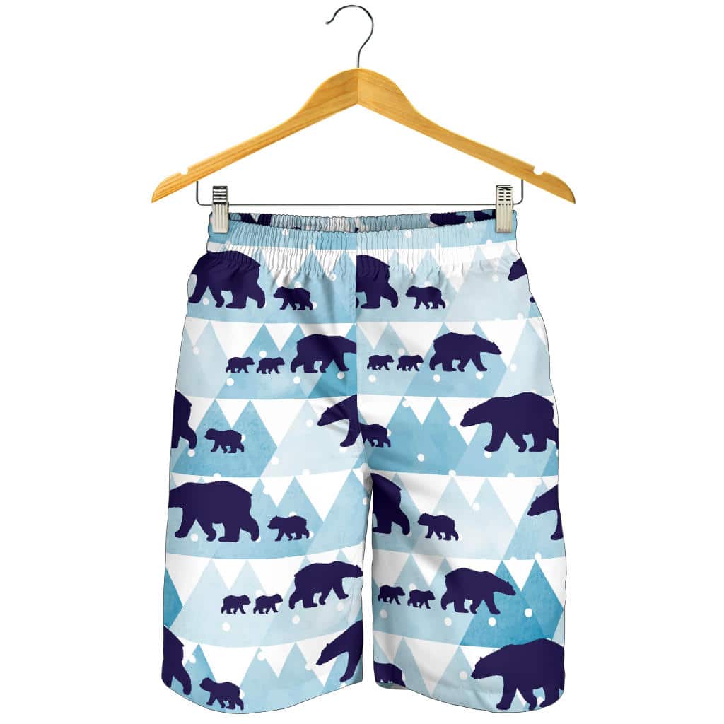 Polar Bear Winter Snow Pattern For Men Women Kid Shorts