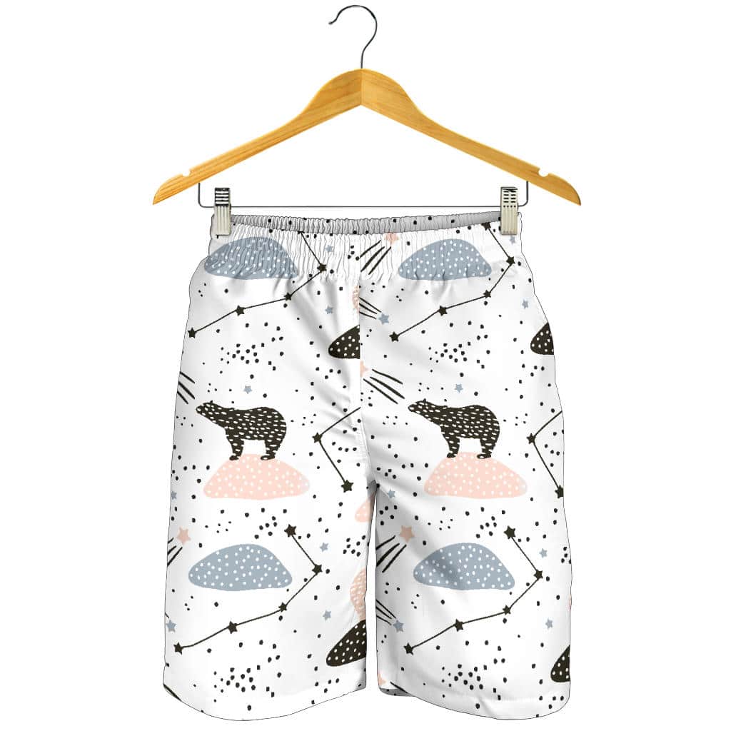 Polar Bears Star Poka Dot Pattern For Men Women Kid Shorts