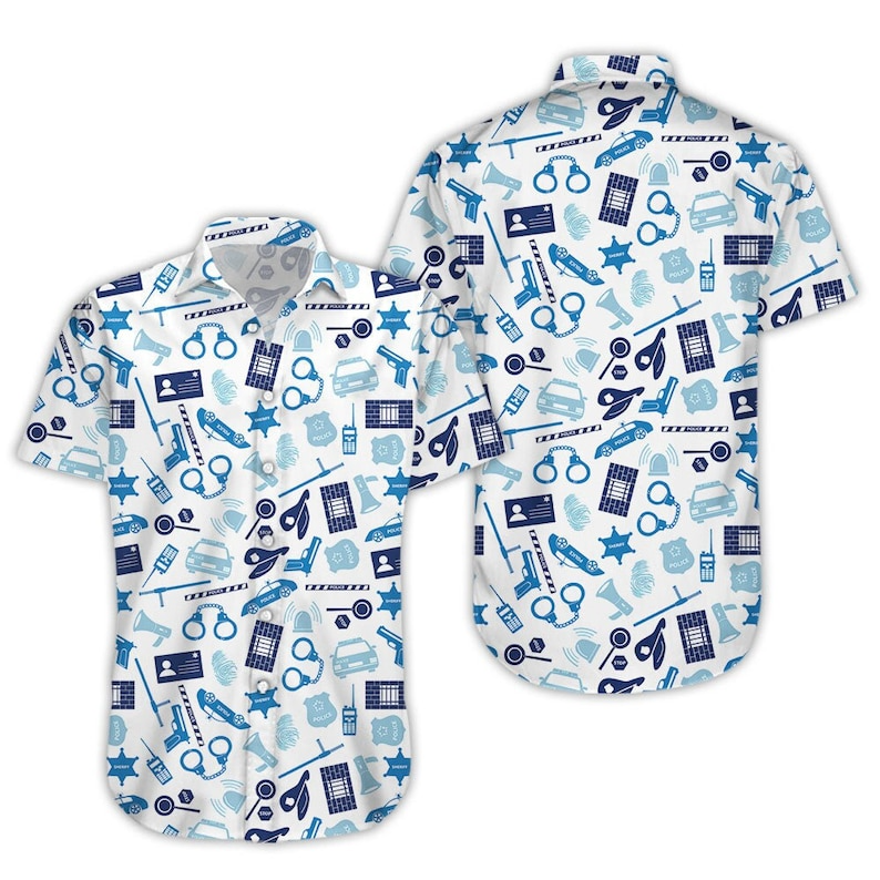 Police Trendy Hawaiian Shirt, Summer Holiday Gift Ideas For Police