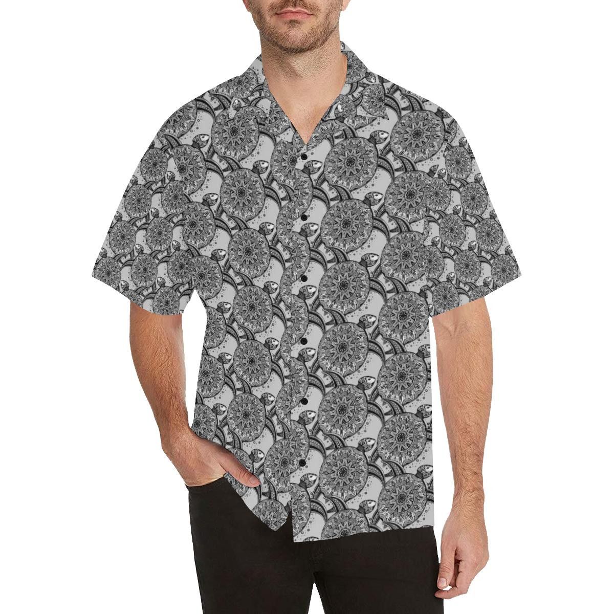 Polynesian Tribal Turtle Design Hawaiian Shirt for Turtle Lovers