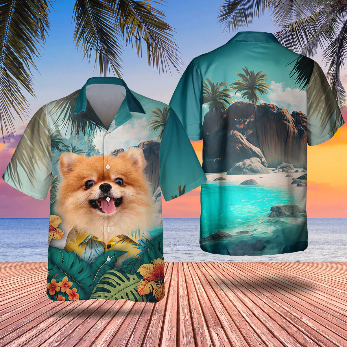 Pomeranian Trendy Hawaiian Shirt, Dog Lover Trendy Hawaiian Shirt, Summer Gift For Men And Women Pomeranian Trendy Hawaiian Shirt, Dog Lover Trendy Hawaiian Shirt, Summer Gift For Men And Women