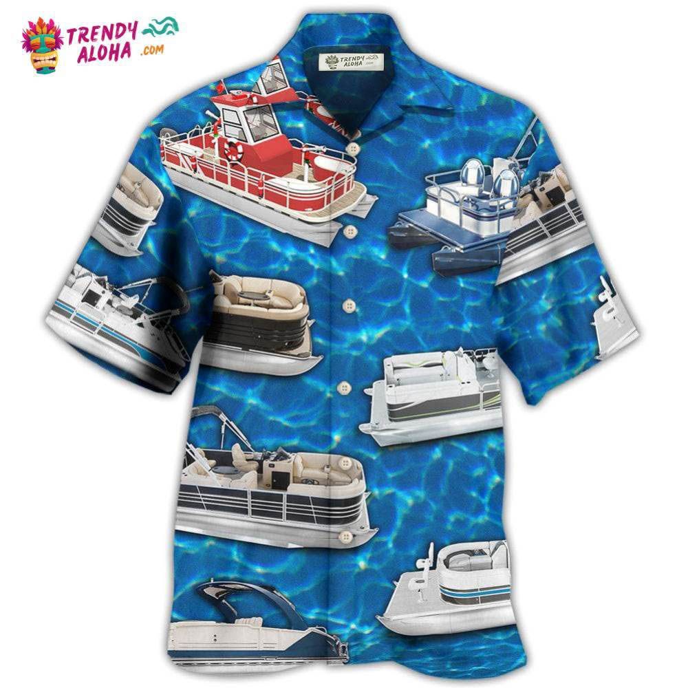Pontoon Blue Water Hawaiian Shirt – Trendy Aloha
