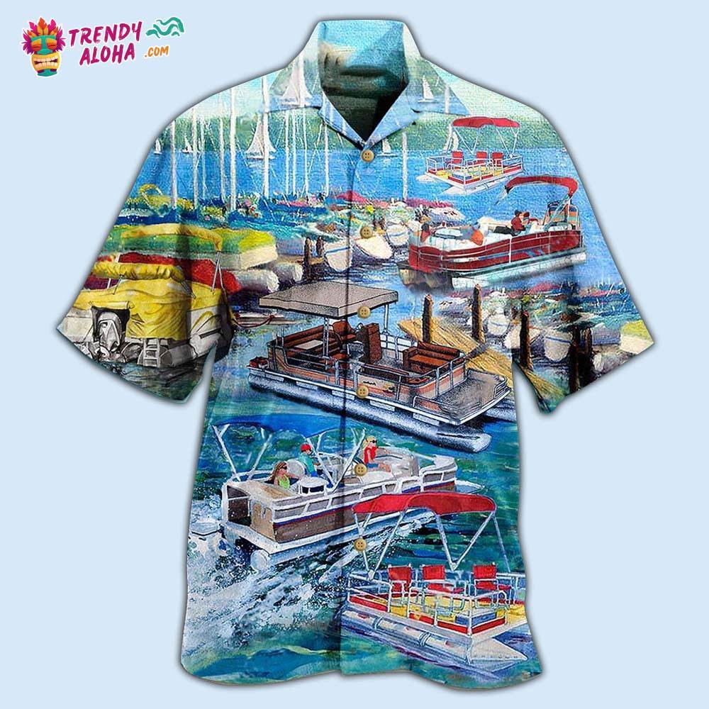 Pontoon Captain Life Style Hawaiian Shirt – Trendy Aloha