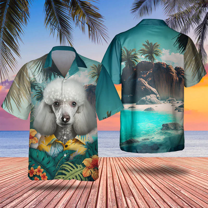 Poodle 3D Tropical Trendy Hawaiian Shirt, Dog Lover Trendy Hawaiian Shirt, Summer Trendy Hawaiian Shirt For Men And Women Poodle 3D Tropical Trendy Hawaiian Shirt, Dog Lover Trendy Hawaiian Shirt, Summer Trendy Hawaiian Shirt For Men And Women