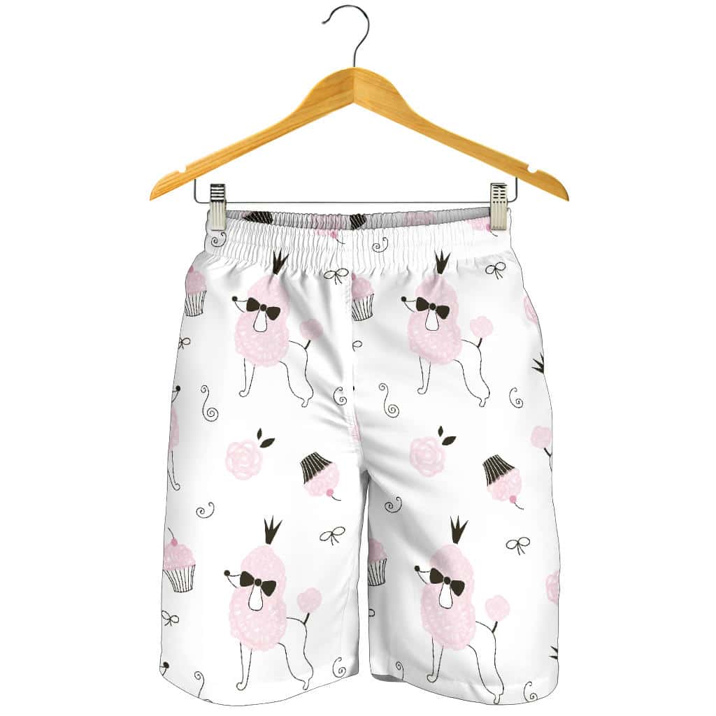 Poodle Dog Rose Cake Pattern For Men Women Kid Shorts