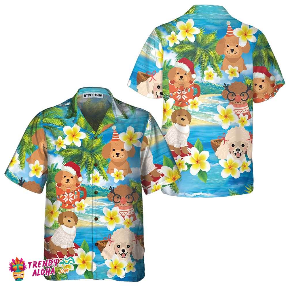 Poodle I Wish You A Merry Christmas Hawaiian Shirt, Christmas Poodle Shirt, Best Christmas Gift Idea Poodle I Wish You A Merry Christmas Hawaiian Shirt, Christmas Poodle Shirt, Best Christmas Gift Idea
