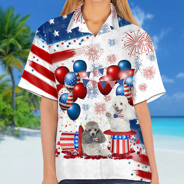 Poodle Independence Day Trendy Hawaiian Shirt For Men And Women, 4Th Of July Trendy Hawaiian Shirt