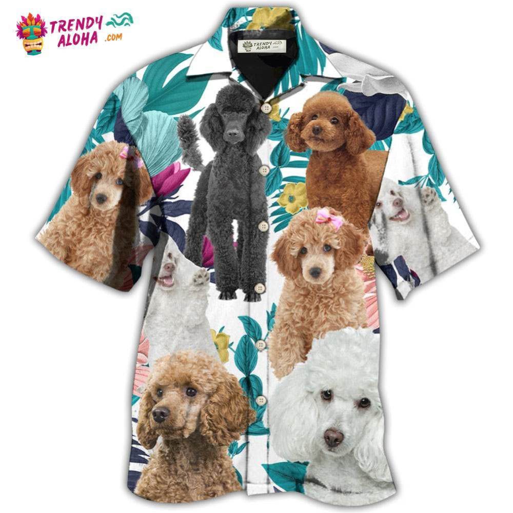 Poodle Lovely Tropical Leaf Hawaiian Shirt – Trendy Aloha Poodle Lovely Tropical Leaf Hawaiian Shirt – Trendy Aloha