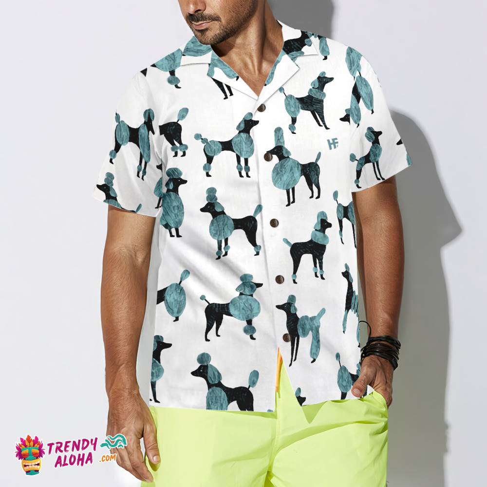 Poodle On White Background Hawaiian Shirt Poodle On White Background Hawaiian Shirt