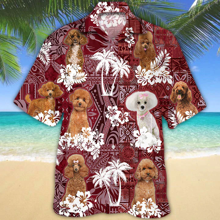 Poodle Red Trendy Hawaiian Shirt, Gift For Dog Lover Shirts, Men’s Trendy Hawaiian Shirt, Summer Hawaiian Aloha Shirt Poodle Red Trendy Hawaiian Shirt, Gift For Dog Lover Shirts, Men’s Trendy Hawaiian Shirt, Summer Hawaiian Aloha Shirt