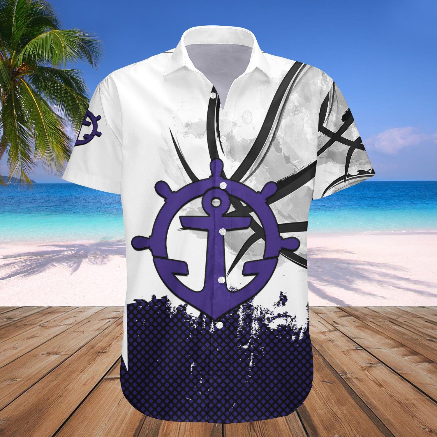 Portland Pilots Hawaii Shirt Basketball Net Grunge Pattern – NCAA