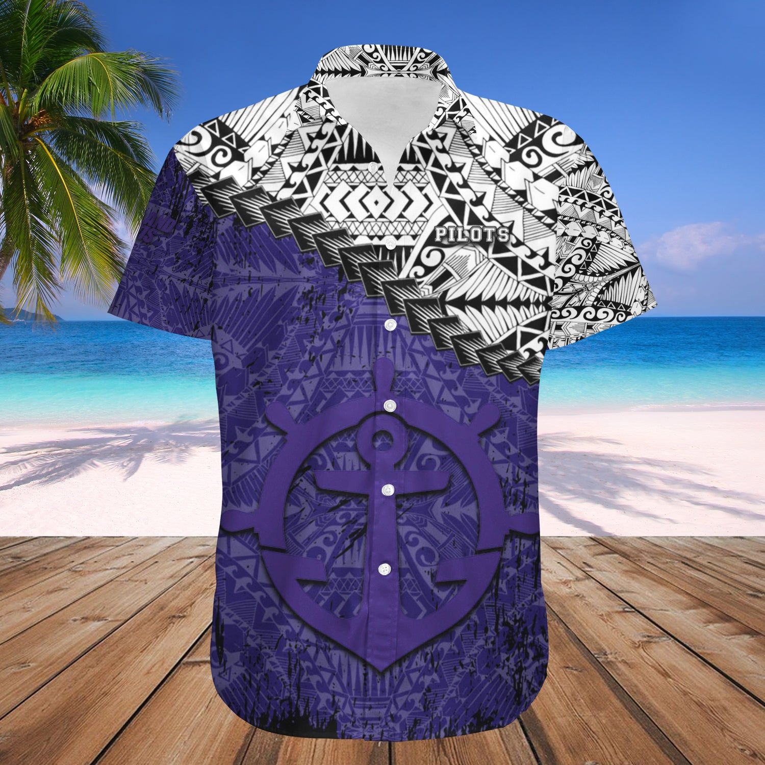 Portland Pilots Hawaii Shirt Grunge Polynesian Tattoo – NCAA