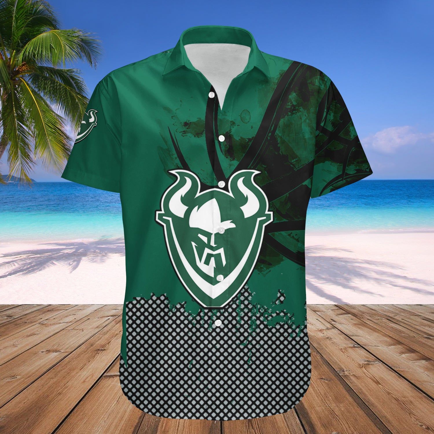Portland State Vikings Hawaii Shirt Basketball Net Grunge Pattern – NCAA
