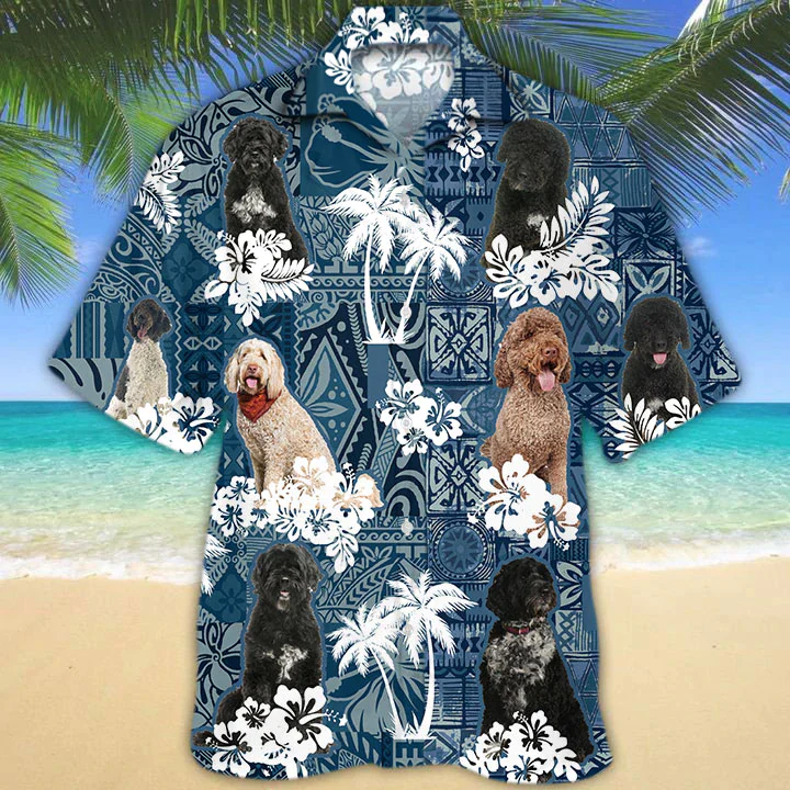 Portuguese Water Dog Trendy Hawaiian Shirt Portuguese Water Dog Trendy Hawaiian Shirt
