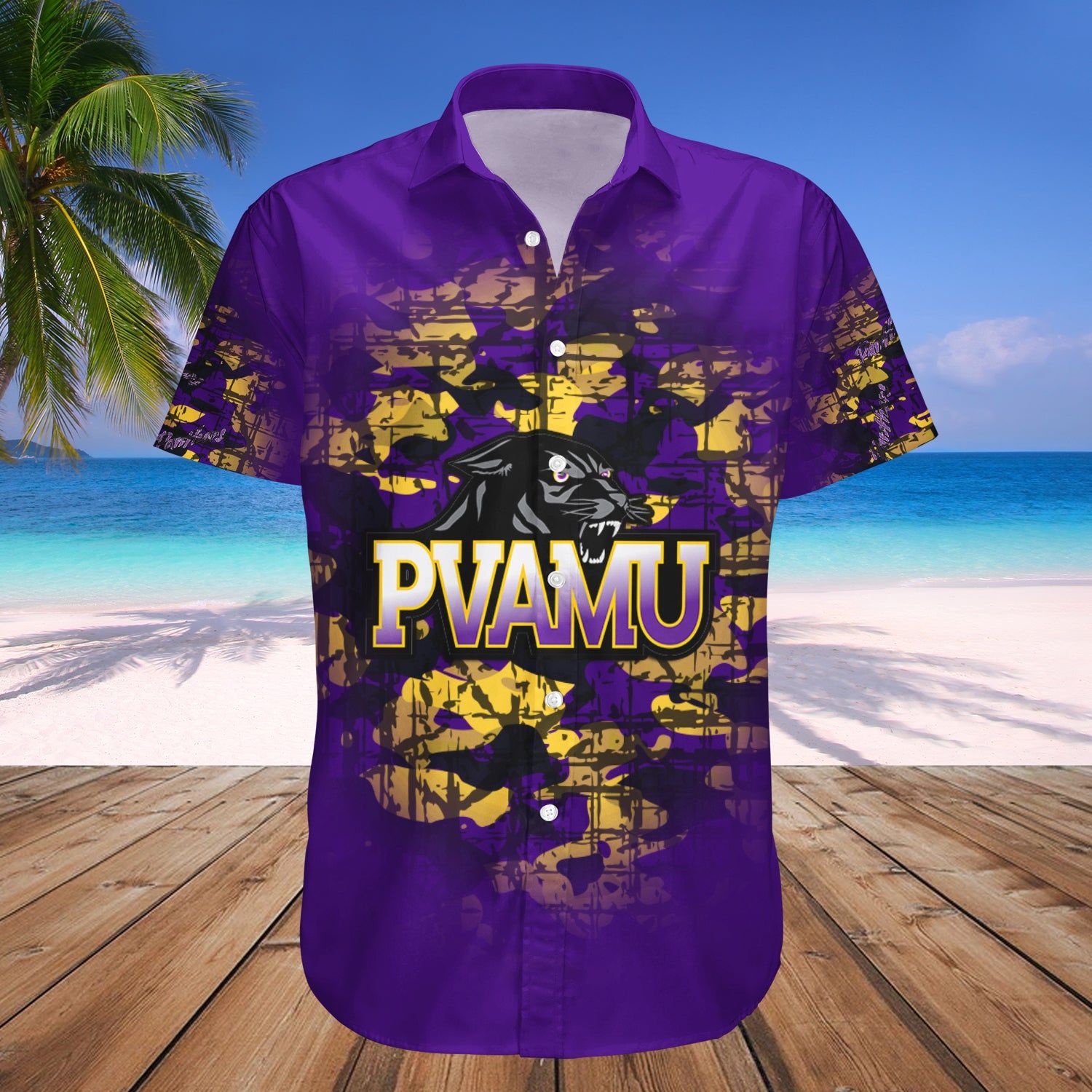Prairie View A&M Panthers Hawaii Shirt Camouflage Vintage – NCAA
