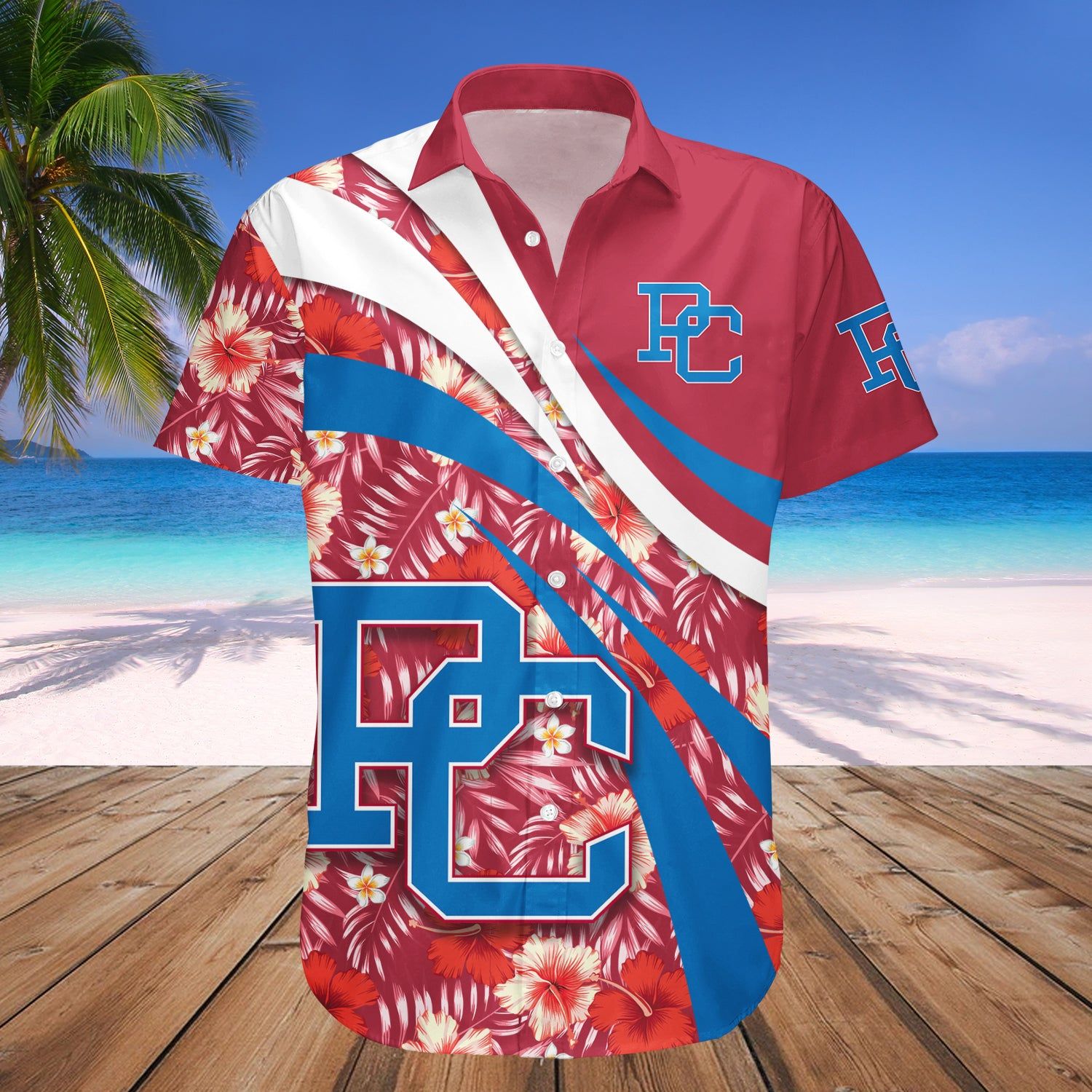 Presbyterian Blue Hose Hawaii Shirt Hibiscus Sport Style – NCAA
