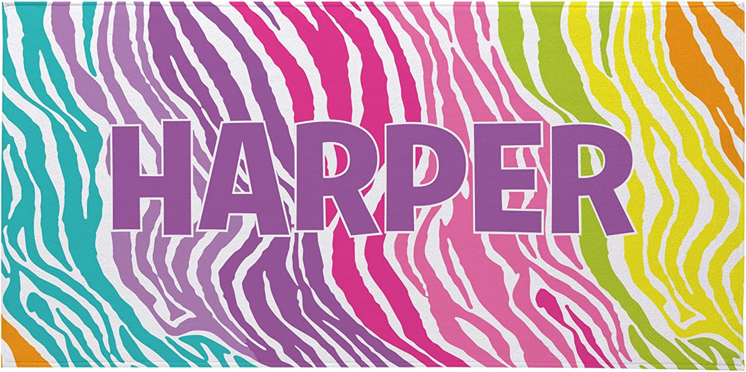 Pretty Pattern Personalized Beach Towels Pool Beach Lovers Custom Name