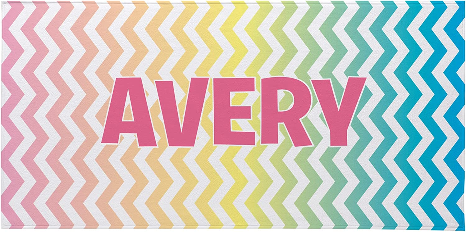 Pretty Pattern Personalized Beach Towels Pool Beach Lovers Custom Name