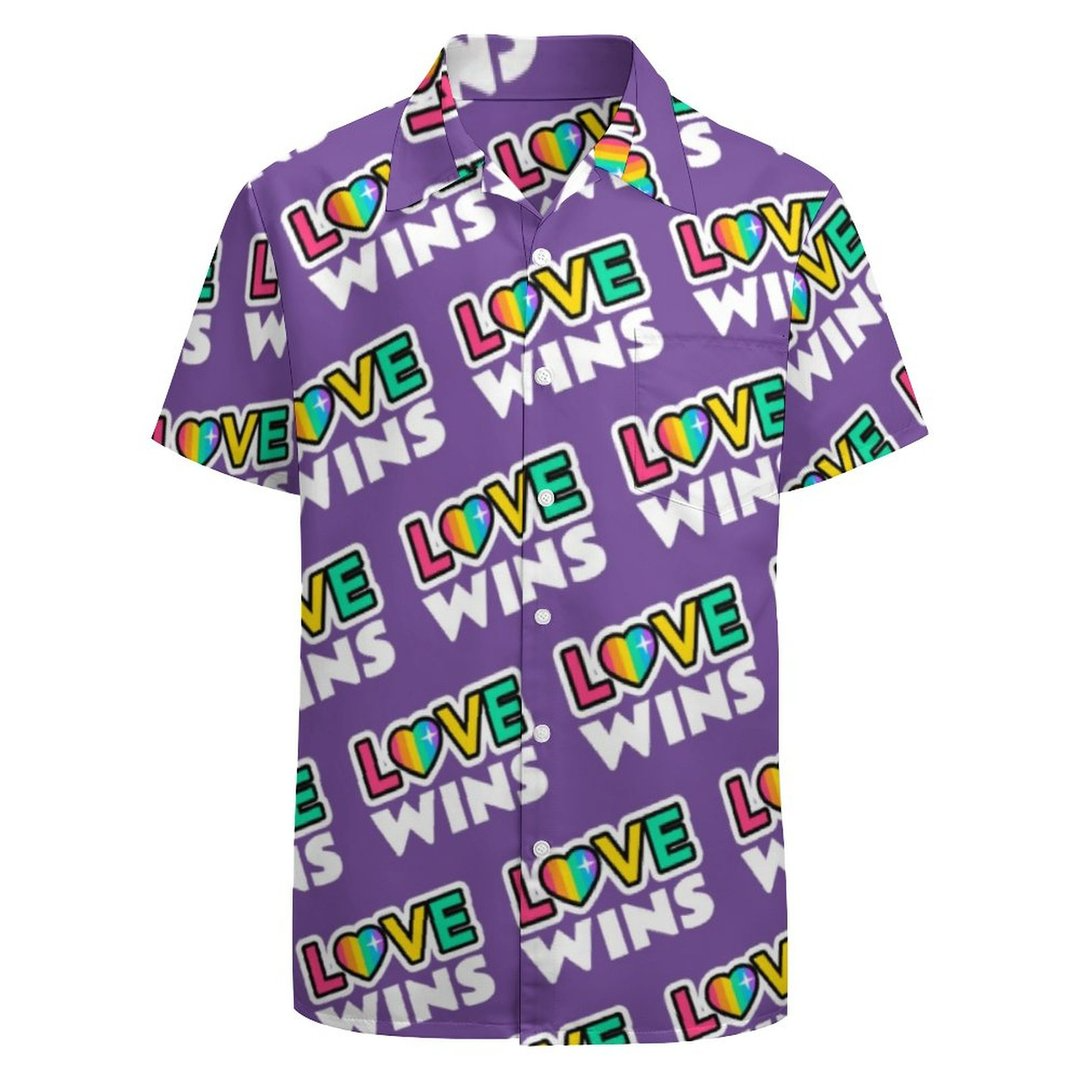 Pride Lgbt Love Wins Rainbow Purple Hawaiian Vintage Shirt Pride Lgbt Love Wins Rainbow Purple Hawaiian Vintage Shirt