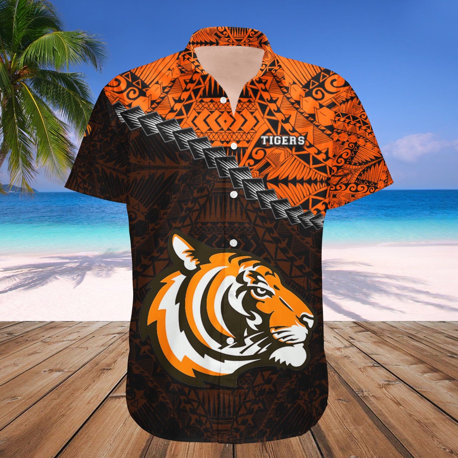 Princeton Tigers Hawaii Shirt Grunge Polynesian Tattoo – NCAA