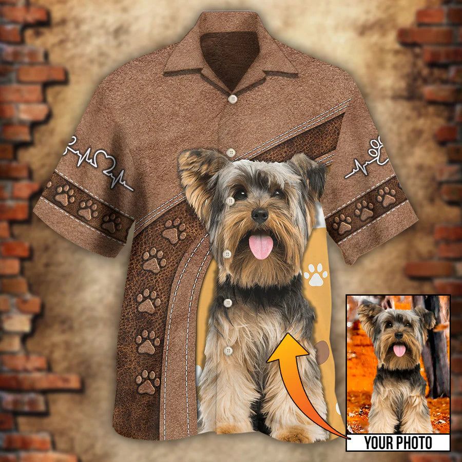 Prints of Love: Personalized Dog Paw Photo Hawaiian Shirt Prints of Love: Personalized Dog Paw Photo Hawaiian Shirt