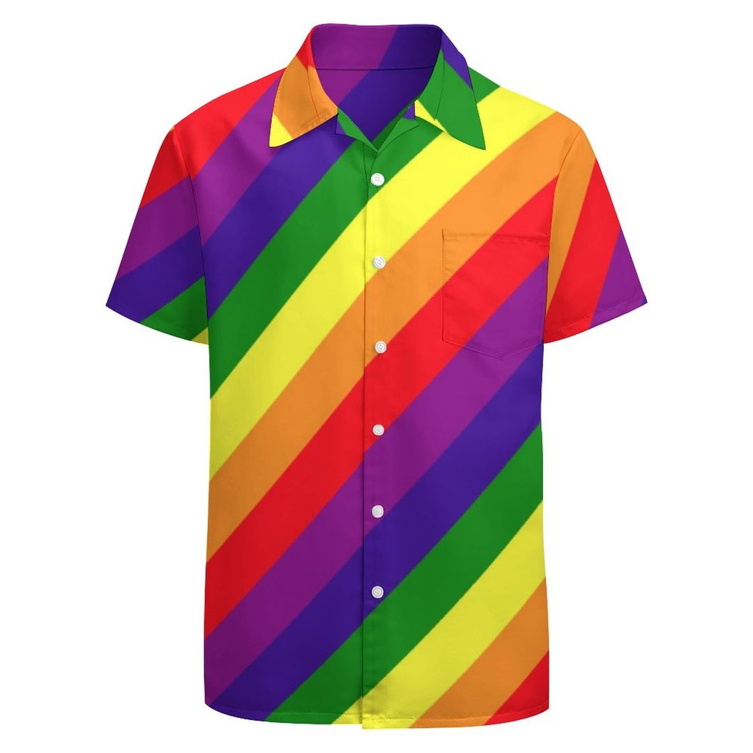Products Gay Pride Lgbtq Rainbow Colors Striped Hawaiian Vintage Shirt Products Gay Pride Lgbtq Rainbow Colors Striped Hawaiian Vintage Shirt