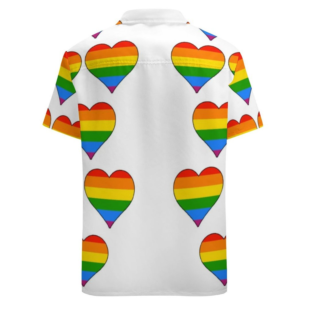 Products Lgbt Rainbow Heart Gay Pride Cute Hawaiian Vintage Shirt