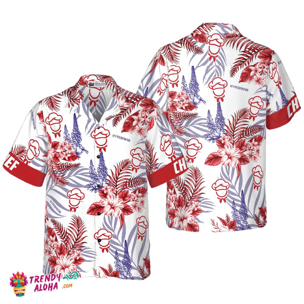 Proud Chef Bluebonnet Hawaiian Shirt Proud Chef Bluebonnet Hawaiian Shirt
