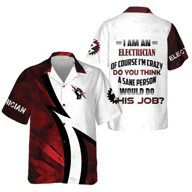 Proud To Be An Electrician Halloween Gift Ideas Trendy Hawaiian Shirt