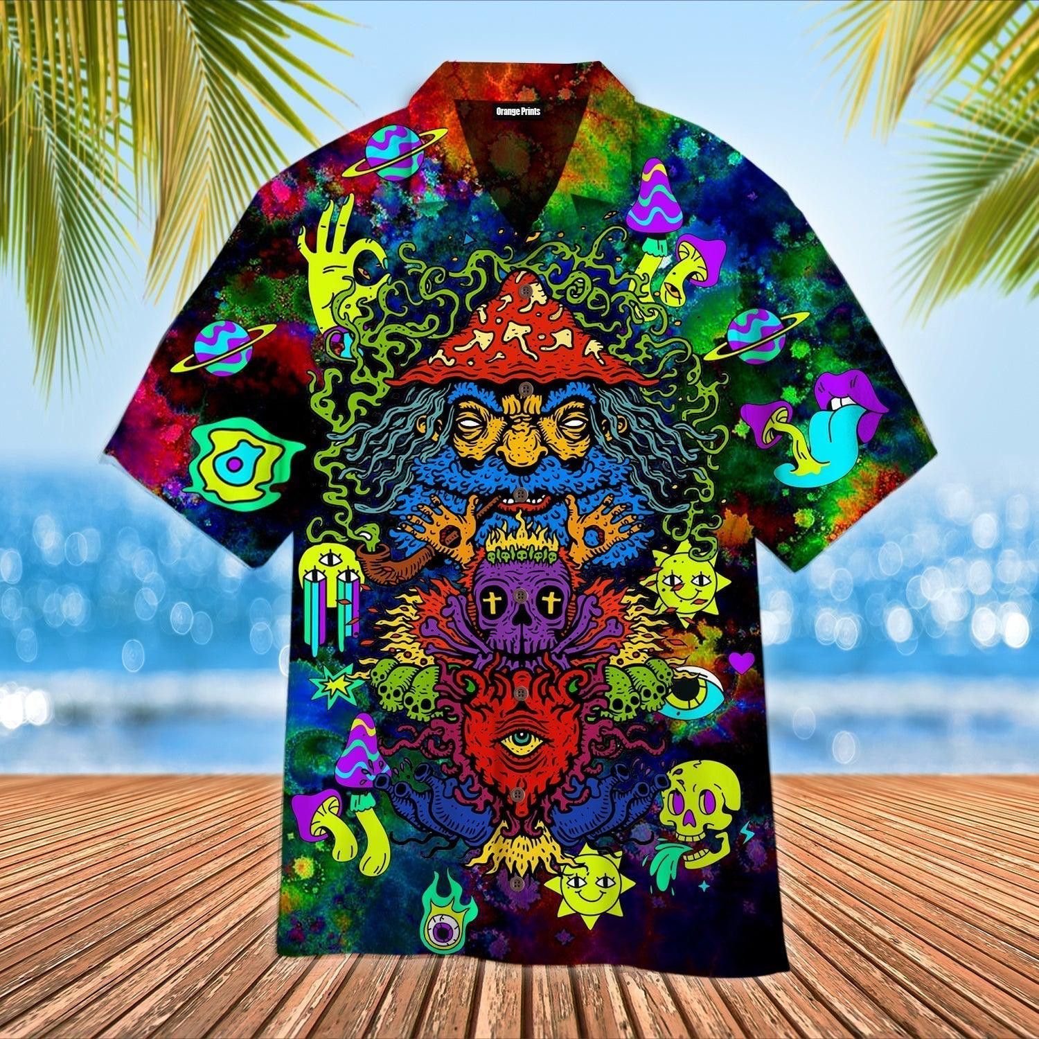Psychedelic Hippie Vibes Island Adventure Shirt