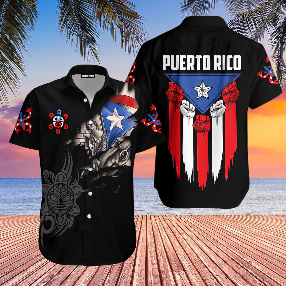 Puerto Rico Culture Aloha Trendy Hawaiian Shirts For Men & For Women