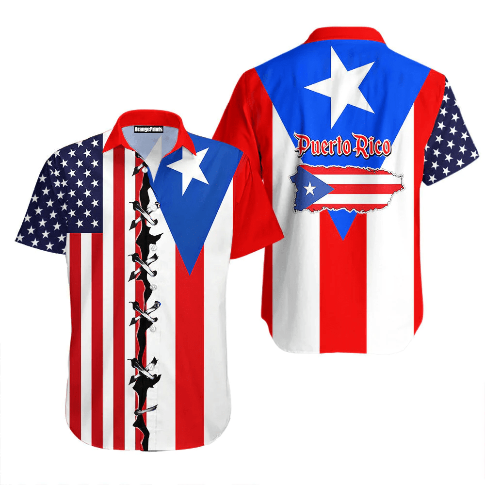 Puerto Rico Flag Trendy Hawaiian Shirt For Men & Women