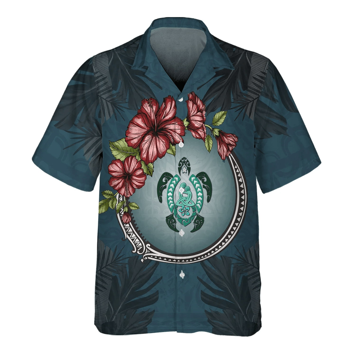 Puerto Rico Hibiscus – 3D Trendy Hawaiian Shirt Men’s, Gift For Turtle Lovers